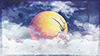 Erde in Wolken